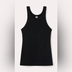 Toteme Curved Rib Tank Black Size XS